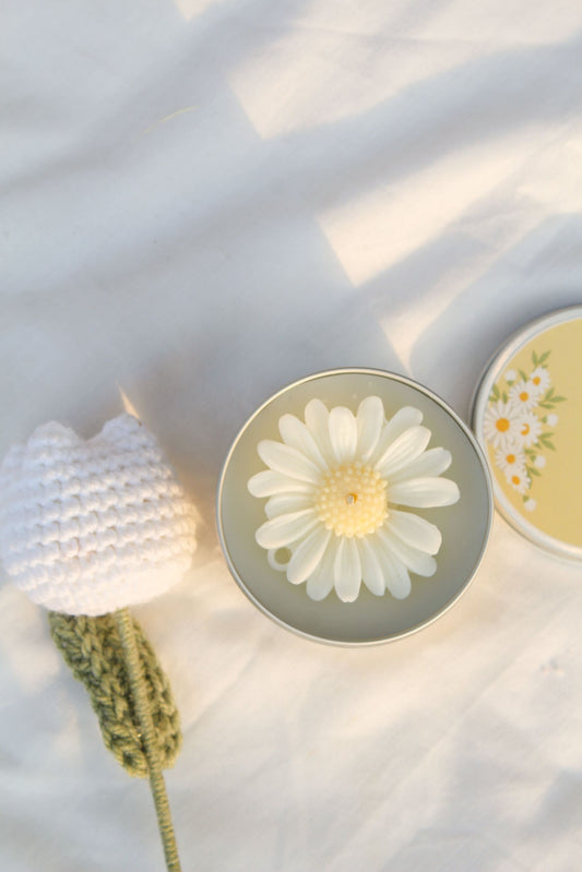 Daisy Flower Candle