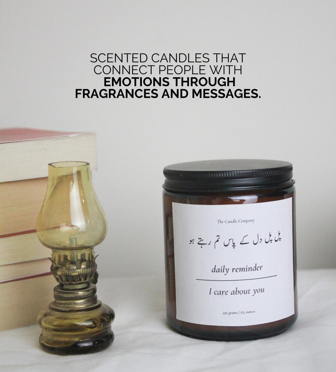 Personalised custom soy candle with a handwritten message, a wedding gift idea by The Candle Company