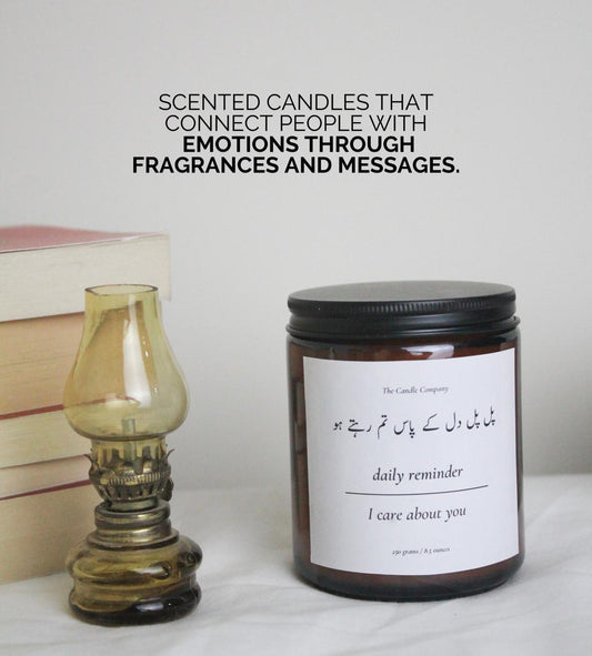 Personalised custom soy candle with a handwritten message, a wedding gift idea by The Candle Company