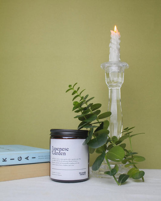 Japanese Garden scented soy candle by The Candle Company, a guide to scented candles in Pakistan