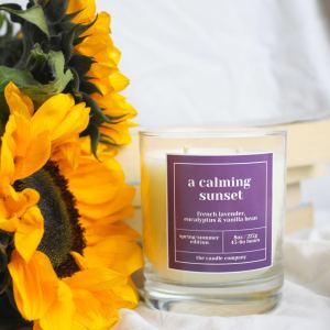 Lavender scented candle made in Pakistan for aromatherapy